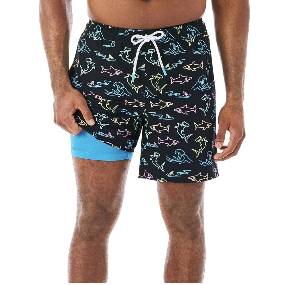 Member's Mark Men's Resort Swim‎ Trunks Small  Dolphin & Alligator Print